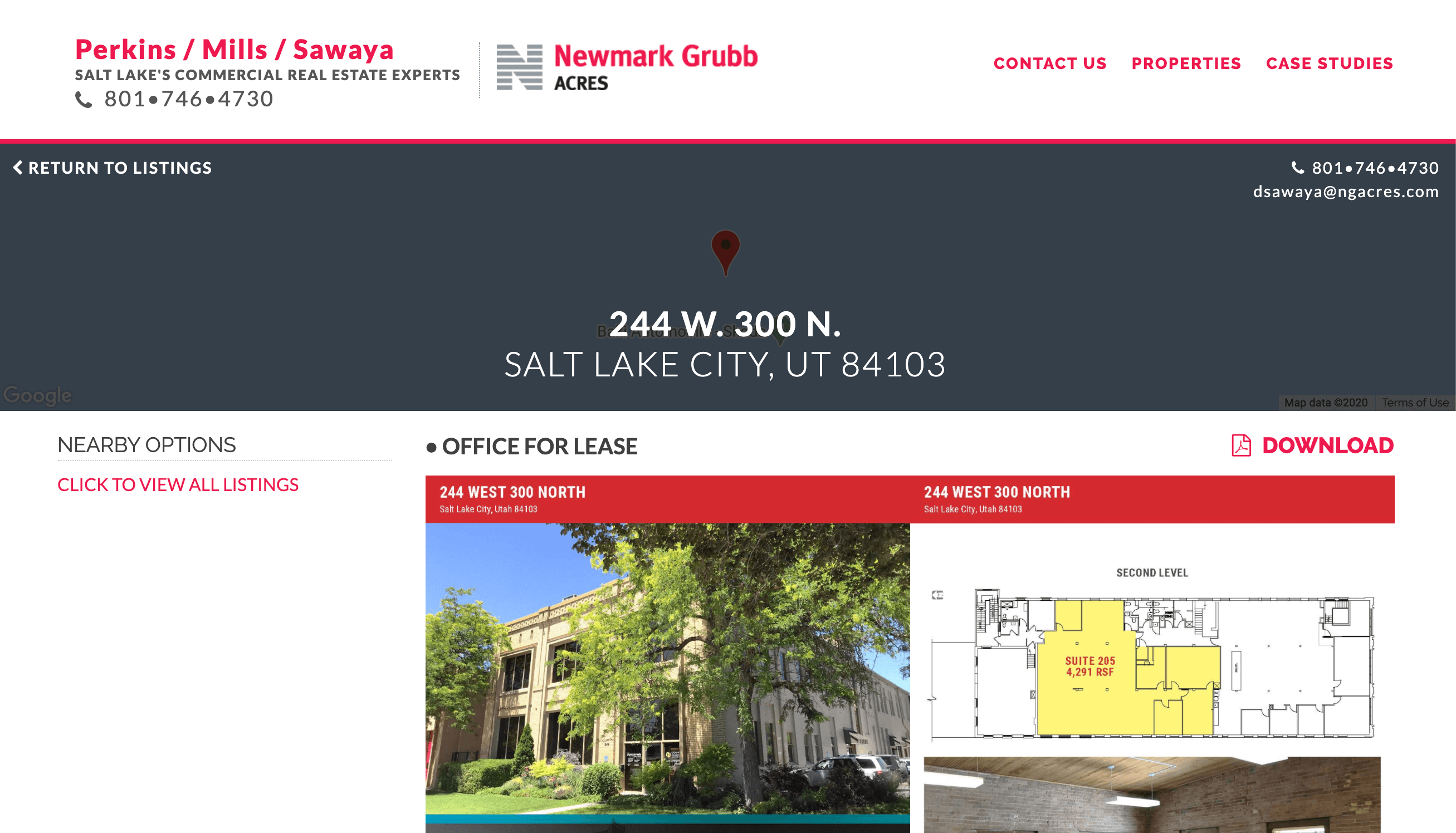 Newmark property page